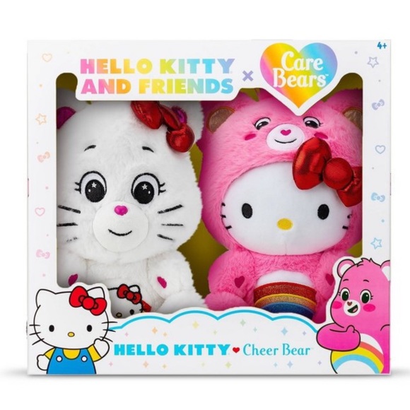Hello Kitty x Care Bears Plush Set 2pk Hello Kitty & Cheer Bear - Picture 7 of 11